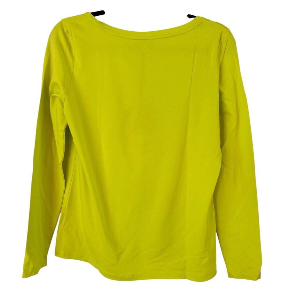 NWT Anatomie Juliana Citrus Yellow Long Sleeve Pima Cotton T-shirt Small - Picture 3 of 8